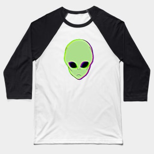 Glitchy Alien Baseball T-Shirt